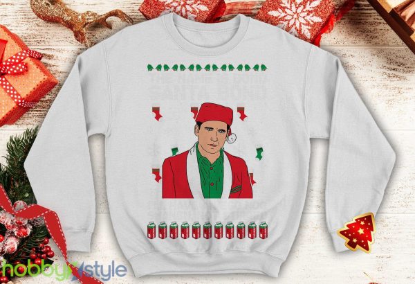 Michael Scott The Name is Bond Santa Bond Ugly this Funny inspired Crewneck office sweatshirt Santa xmas - Michael Scott The Name is Bond Santa Bond Ugly this Christmas Sweater Funny inspired Crewneck office sweatshirt Santa xmas_5