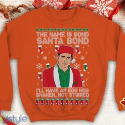 Michael Scott The Name is Bond Santa Bond Ugly this Funny inspired Crewneck office sweatshirt Santa xmas - Michael Scott The Name is Bond Santa Bond Ugly this Christmas Sweater Funny inspired Crewneck office sweatshirt Santa xmas_6