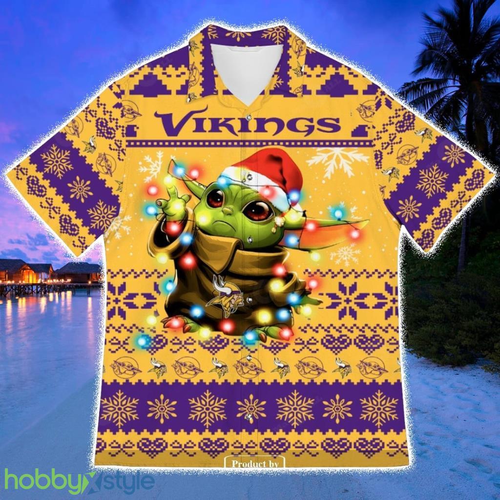 Minnesota Vikings Baby Yoda Star Wars Sports Football American Hawaiian Shirt - Minnesota Vikings Baby Yoda Star Wars Sports Football American Hawaiian Shirt