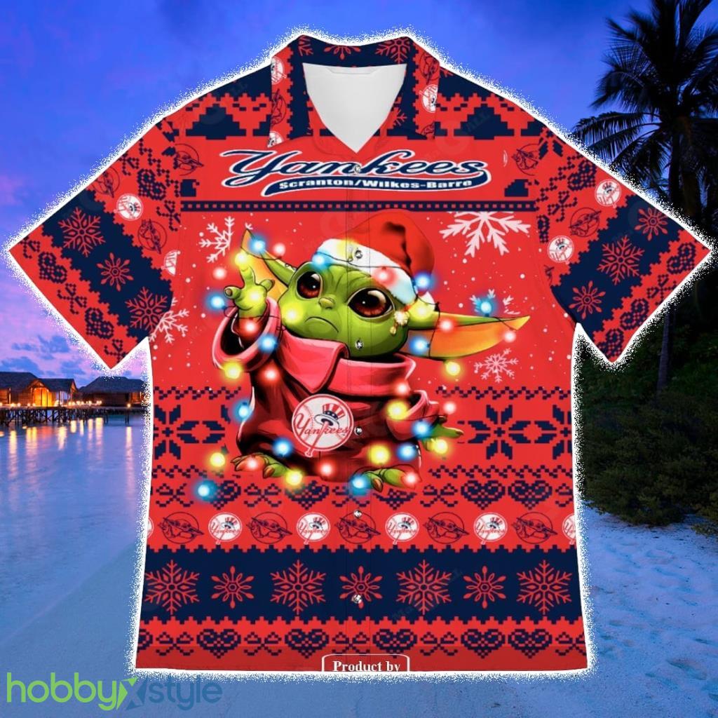 New York Yankees Baby Yoda Star Wars Sports Football American Hawaiian Shirt - New York Yankees Baby Yoda Star Wars Sports Football American Hawaiian Shirt