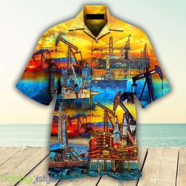 Oil Sunset At The Oil Field 3D Hawaiian For Men And Women Shirt - Oil Sunset At The Oil Field 3D Hawaiian For Men And Women Shirt