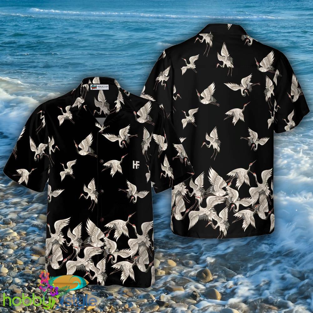 Oriental Red-Headed Crane 3D Hawaiian Shirt For Men And Women - Oriental Red-Headed Crane Hawaiian Shirt_1
