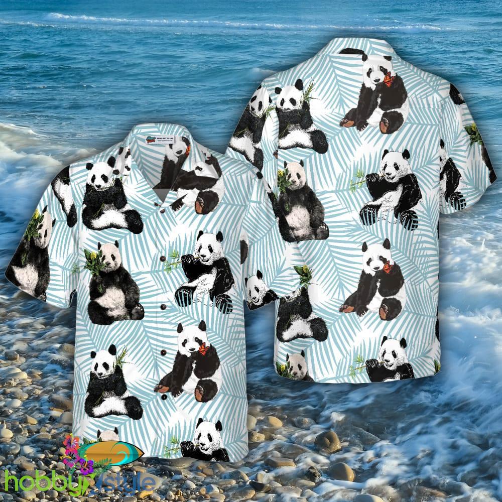 Panda On Palm Leaves 3D Hawaiian Shirt For Men And Women - Panda On Palm Leaves Hawaiian Shirt_1