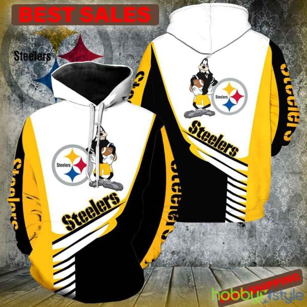 Pittsburgh Steelers Goofy New All Over Print For Men And Women 3D Hoodie - Pittsburgh Steelers Goofy New All Over Print For Men And Women 3D Hoodie