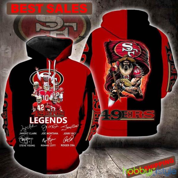 San Francisco 49ers Legends New Full All Over Print Style 3 For Men And Women 3D Hoodie - San Francisco 49ers Legends New Full All Over Print Style 3 For Men And Women 3D Hoodie