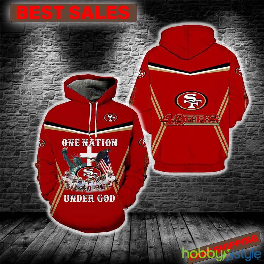 San Francisco 49ers One Nation Under God New Full All Over Print For Men And Women 3D Hoodie - San Francisco 49ers One Nation Under God New Full All Over Print For Men And Women 3D Hoodie