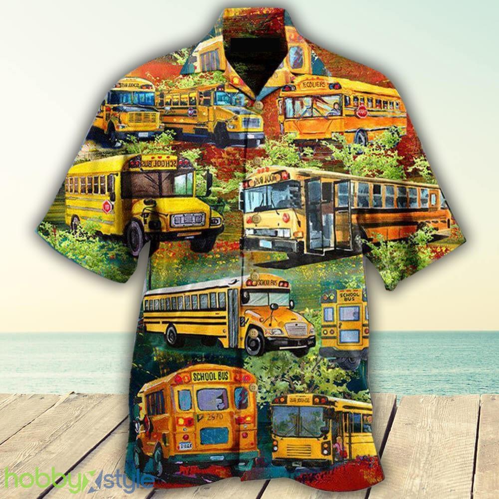 School Bus Stop Talking Just Say 10-4 School Bus Driver In Green 3D Hawaiian For Men And Women Shirt - School Bus Stop Talking Just Say 10-4 School Bus Driver In Green 3D Hawaiian For Men And Women Shirt