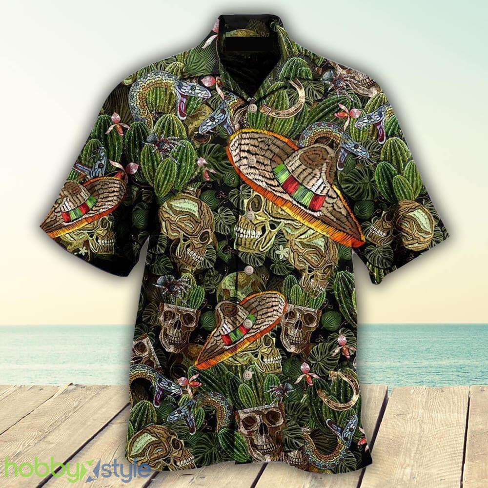 Skull Love Cactus Style 3D Hawaiian For Men And Women Shirt - Skull Love Cactus Style 3D Hawaiian For Men And Women Shirt