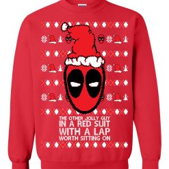 The other jolly guy in red suit Ugly Funny naughty superhero inspired Unisex xmas party gift Crewneck sweatshirt - 260523-100821