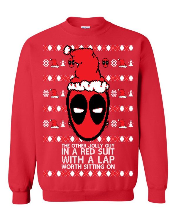 The other jolly guy in red suit Ugly Funny naughty superhero inspired Unisex xmas party gift Crewneck sweatshirt - 260523-100821