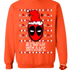The other jolly guy in red suit Ugly Funny naughty superhero inspired Unisex xmas party gift Crewneck sweatshirt - 260523-100822