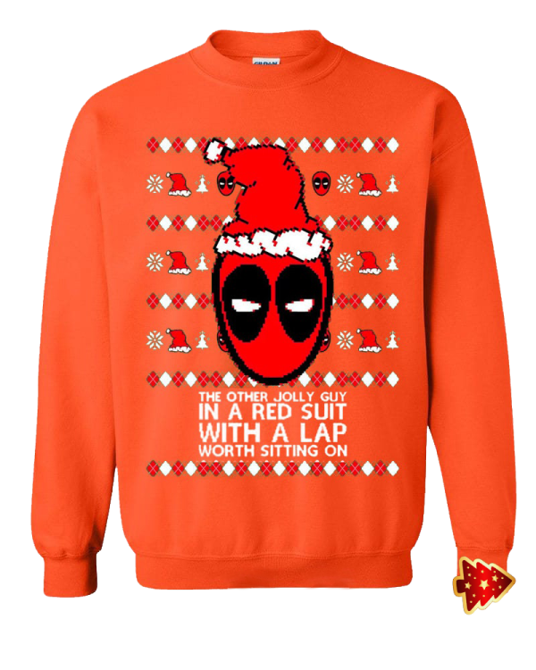 The other jolly guy in red suit Ugly Funny naughty superhero inspired Unisex xmas party gift Crewneck sweatshirt - 260523-100822