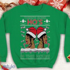 Theres Some Ho's in this house Ugly this Cardi B Funny inspired WAP Crewneck sweatshirt Santa xmas hos - Theres Some Ho's in this house Ugly this Christmas Sweater Cardi B Funny inspired WAP Crewneck sweatshirt Santa xmas hos_5