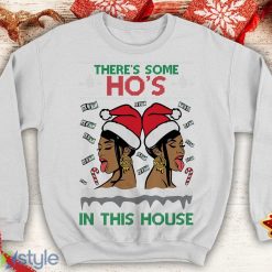 Theres Some Ho's in this house Ugly this Cardi B Funny inspired WAP Crewneck sweatshirt Santa xmas hos - Theres Some Ho's in this house Ugly this Christmas Sweater Cardi B Funny inspired WAP Crewneck sweatshirt Santa xmas hos_7