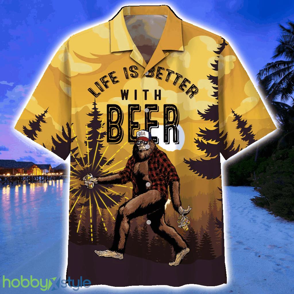 Bigfoot Life Is Better With Beer Hawaiian Gifts For Sister Product Photo 1