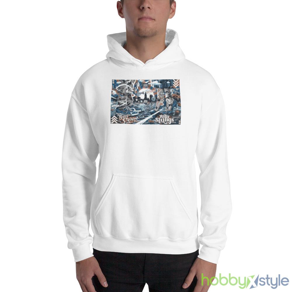 Billy Strings June 13+14 2023 Cleveland OH Landscape Shirt - 18500 Unisex Heavy Blend Hooded Sweatshirt