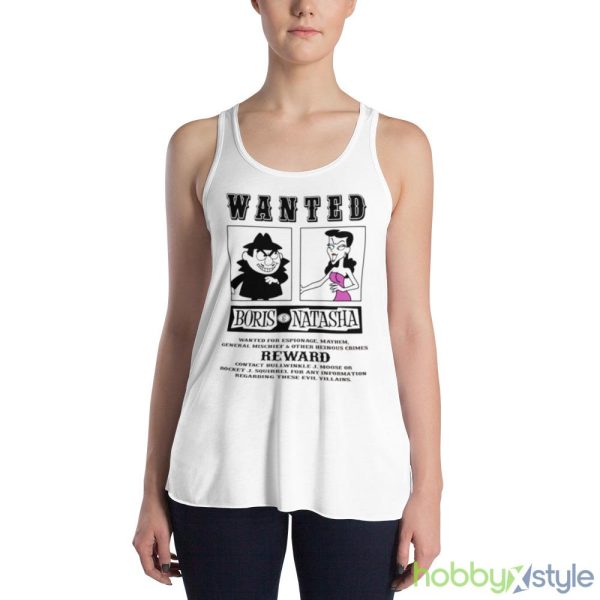Boris Natasha Wanted Graphic shirt - 8800 Women's Flowy Racerback Tank