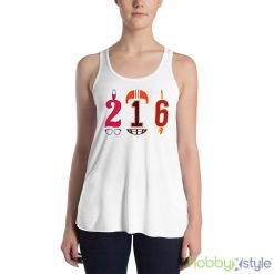 cleveland 216 area code shirt - 8800 Women's Flowy Racerback Tank