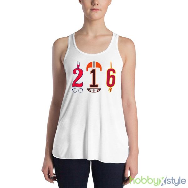 cleveland 216 area code shirt - 8800 Women's Flowy Racerback Tank