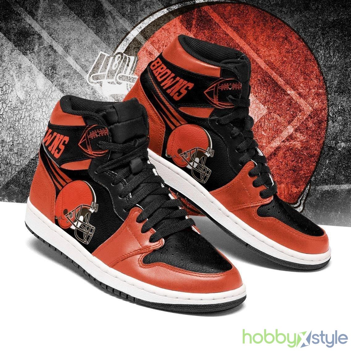 Cleveland Browns Sneaker Love Design High Top Shoes For Men And Women - Cleveland Browns Sneaker High Top Shoes