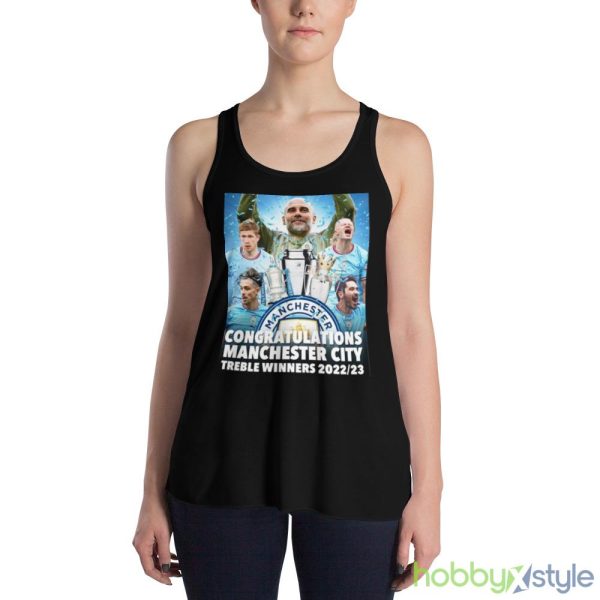 Congratulations Manchester CIty Treble Winners 2022 2023 shirt - 8800 Women's Flowy Racerback Tank