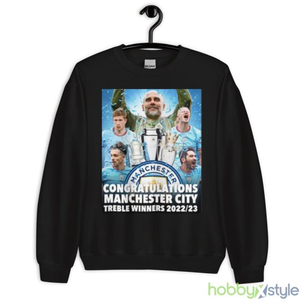Congratulations Manchester CIty Treble Winners 2022 2023 shirt - 18000 Unisex Heavy Blend Crewneck Sweatshirt