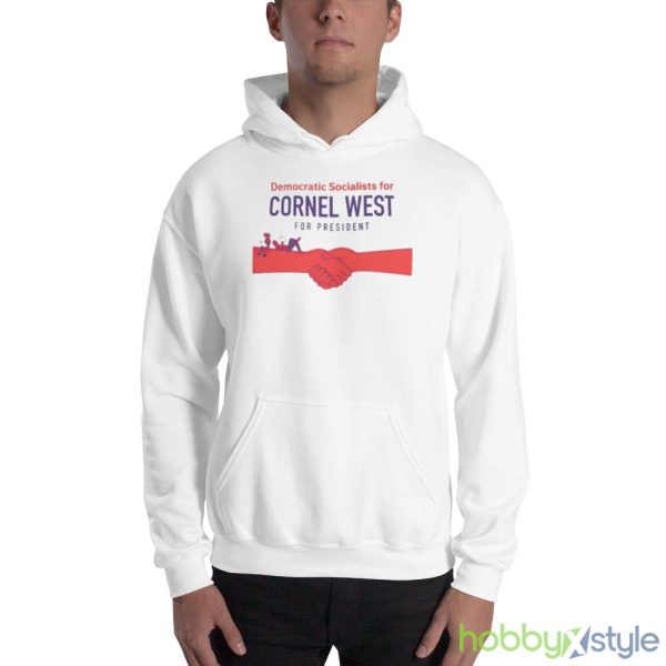 Democratic Socialists For Cornel West For President Shirt - 18500 Unisex Heavy Blend Hooded Sweatshirt