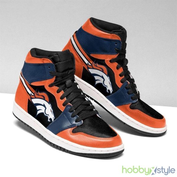 Denver Broncos NFL 4 Air Jordan High Top Shoes For Men And Women - Denver Broncos NFL Air Sneakers For Men And Women