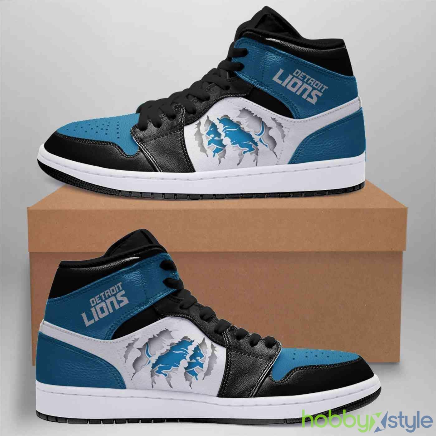 Detroit Lions NFL Outdoor Air Jordan High Top Shoes For Men And Women - Detroit Lions NFL Outdoor Air Sneakers For Men And Women