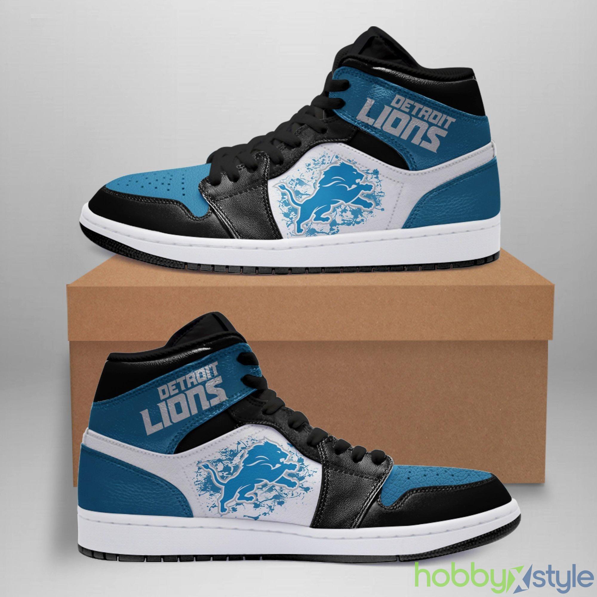 Detroit Lions NFL Team Air Jordan High Top Shoes 2 For Men And Women - Detroit Lions NFL Fan’s Sport Shoes Team Air Sneakers 2 For Men And Women