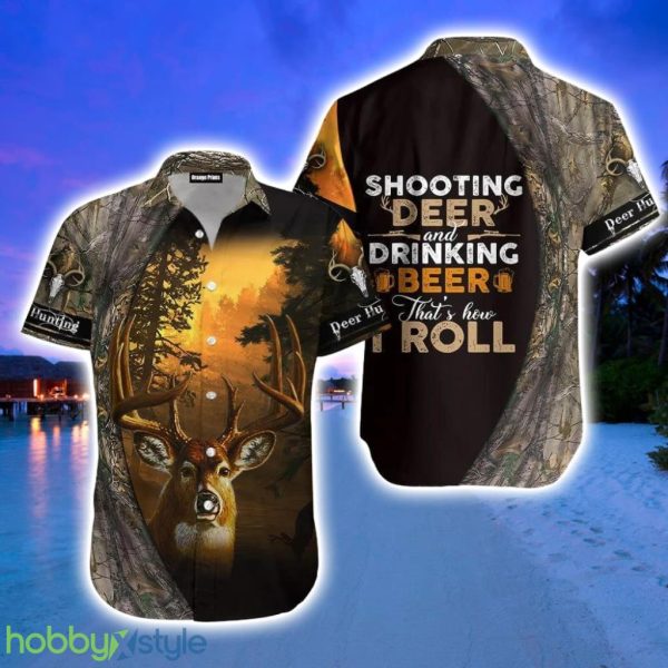 Drinking Beer And Hunting Deer Hawaiian Gifts For Mother Product Photo 1