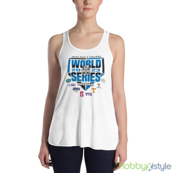 Eight Teams NCAA Men’s Baseball College World Series 2023 Shirt - 8800 Women's Flowy Racerback Tank