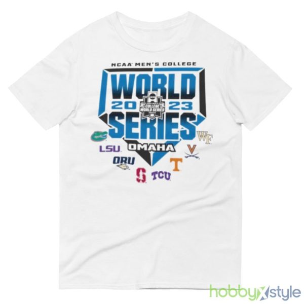 Eight Teams NCAA Men’s Baseball College World Series 2023 Shirt - 980 Lightweight Fashion Short Sleeve T-Shirt