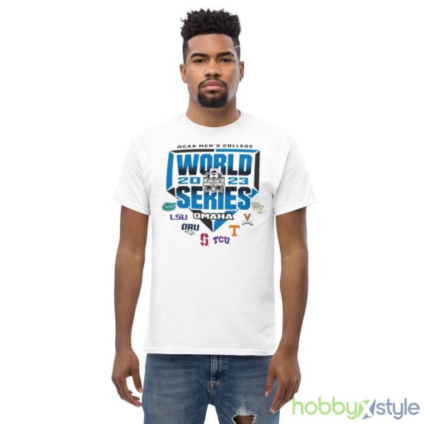 Eight Teams NCAA Men’s Baseball College World Series 2023 Shirt - Men’s Classic Tee Gildan 5000