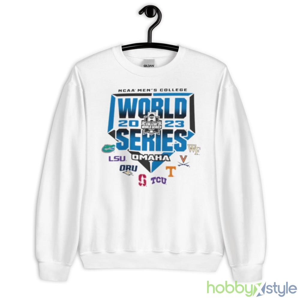 Eight Teams NCAA Men’s Baseball College World Series 2023 Shirt - 18000 Unisex Heavy Blend Crewneck Sweatshirt