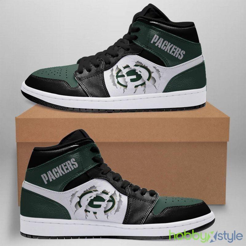 Green Bay Packers NFL Team Air Jordan High Top Shoes For Men And Women - Green Bay Packers NFL Fan’s Sport Shoes Team Air Sneakers