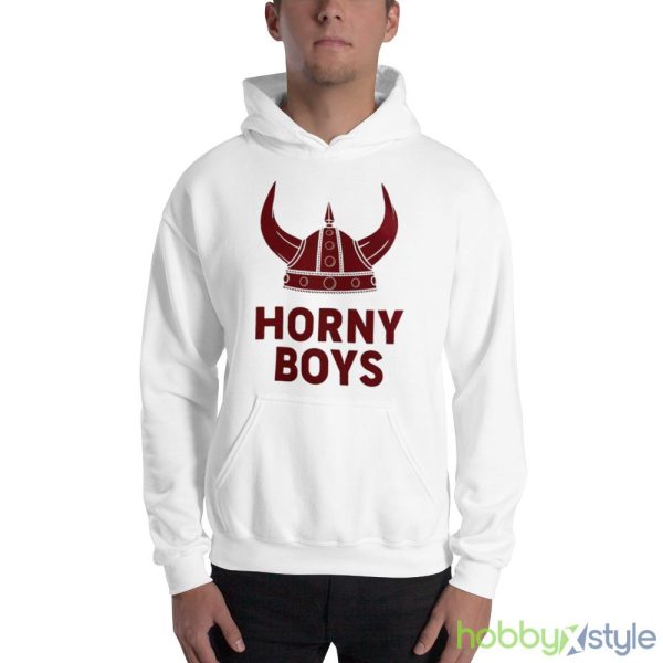 Horny Boys White T Shirt Mockup - 18500 Unisex Heavy Blend Hooded Sweatshirt