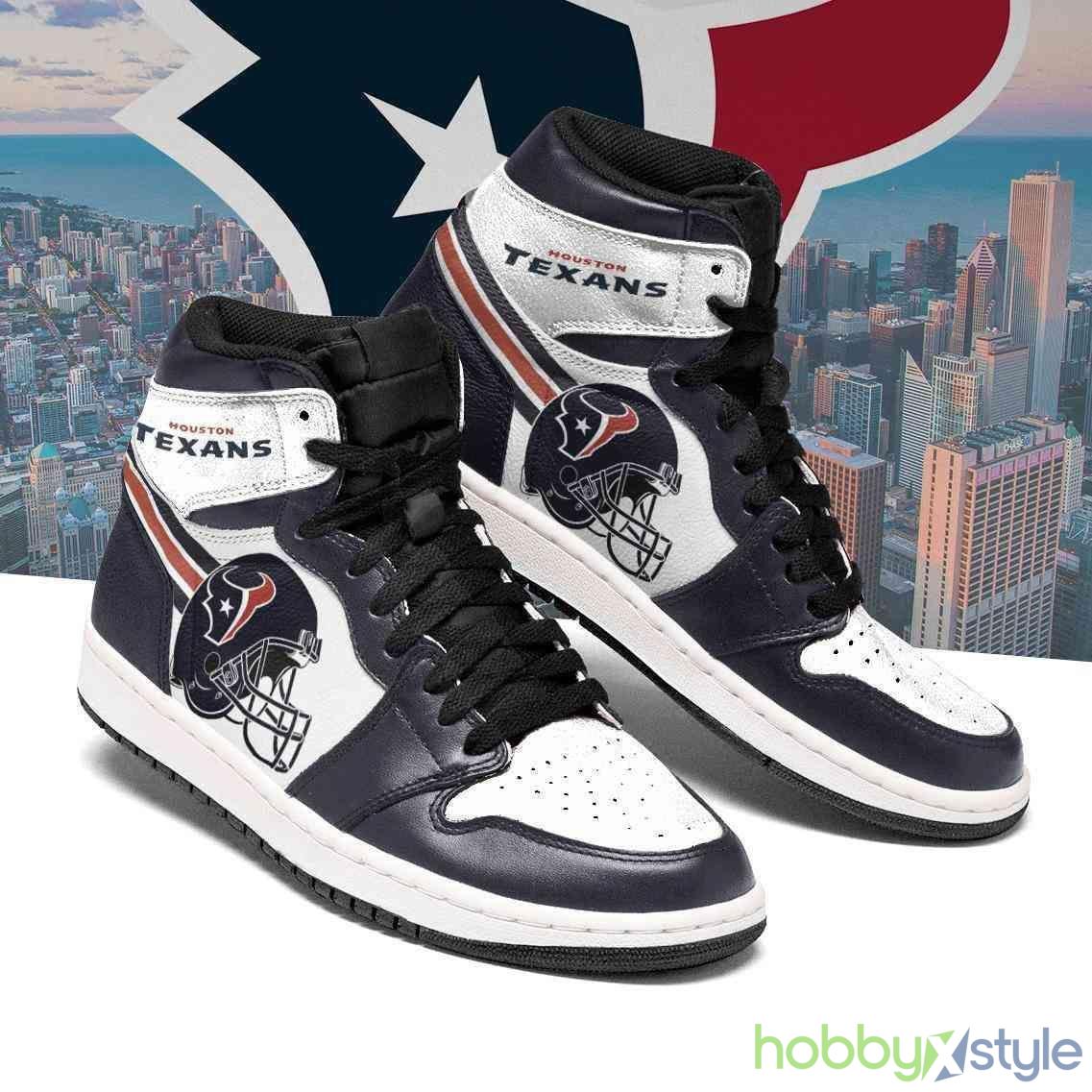 Houston Texans NFL Air Jordan High Top Shoes 4 For Men And Women - Houston Texans NFL Fan’s Sport Shoes Air Sneakers 4 For Men And Women