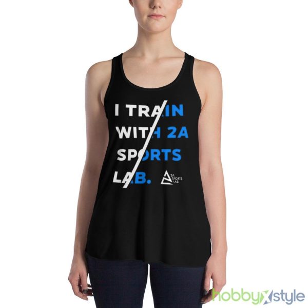 I Train With 2A Sports Lab Design Shirt - 8800 Women's Flowy Racerback Tank