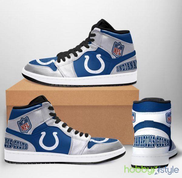 Indianapolis Colts NFL Fan Style 4 High Top Shoes For Men And Women - Indianapolis Colts NFL Fan Style 4 High Top Shoes
