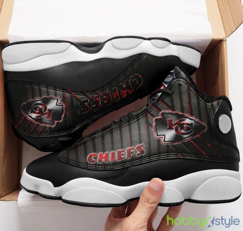 Kansas City Chiefs NFL Shoes Big Logo Style 4 Air Jordan For Men And Women - Kansas City Chiefs NFL Big Logo Style 4