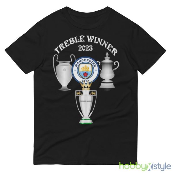Manchester City The Treble Champions 2023 Shirt - 980 Lightweight Fashion Short Sleeve T-Shirt