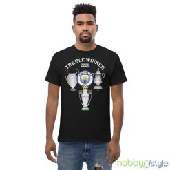 Manchester City The Treble Champions 2023 Shirt - Men’s Classic Tee Gildan 5000