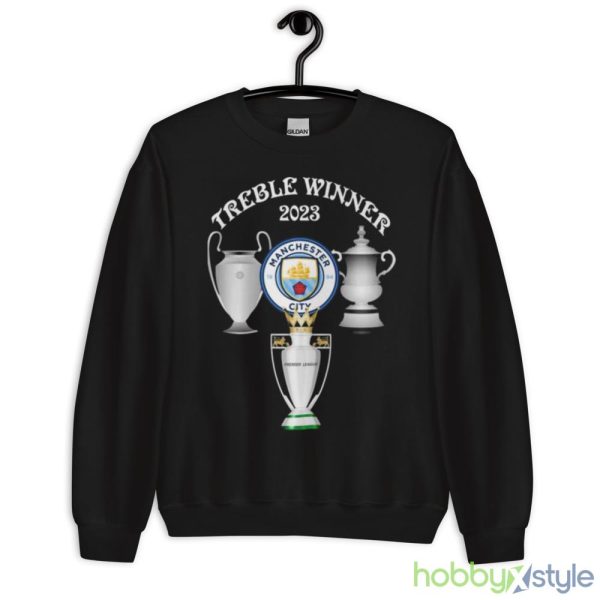 Manchester City The Treble Champions 2023 Shirt - 18000 Unisex Heavy Blend Crewneck Sweatshirt