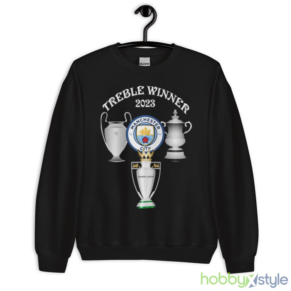 Manchester City The Treble Champions 2023 Shirt - 18000 Unisex Heavy Blend Crewneck Sweatshirt