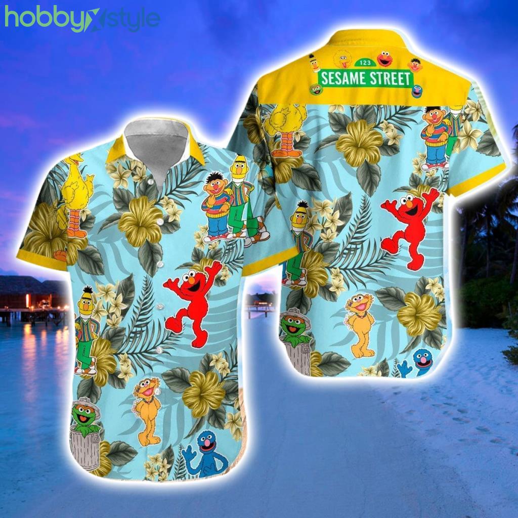 Muppets Ernie Elmo Cartoon Tv Series Movie Hawaiian Shirt Product Photo 1