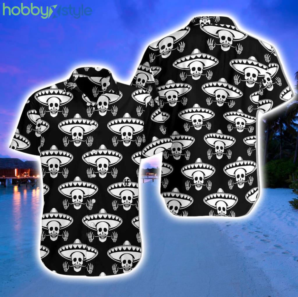 Mustache Skull Mexico Hawaiian Shirt For Women And Men Product Photo 1