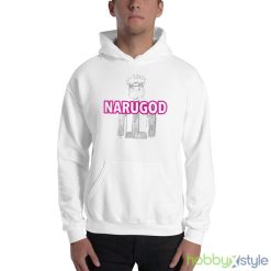 Narugod Naruto paint White T Shirt Mockup - 18500 Unisex Heavy Blend Hooded Sweatshirt