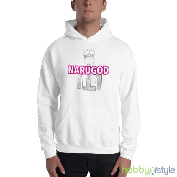 Narugod Naruto paint White T Shirt Mockup - 18500 Unisex Heavy Blend Hooded Sweatshirt