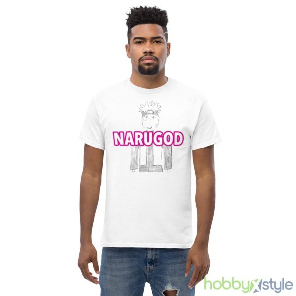 Narugod Naruto paint White T Shirt Mockup - Men’s Classic Tee Gildan 5000